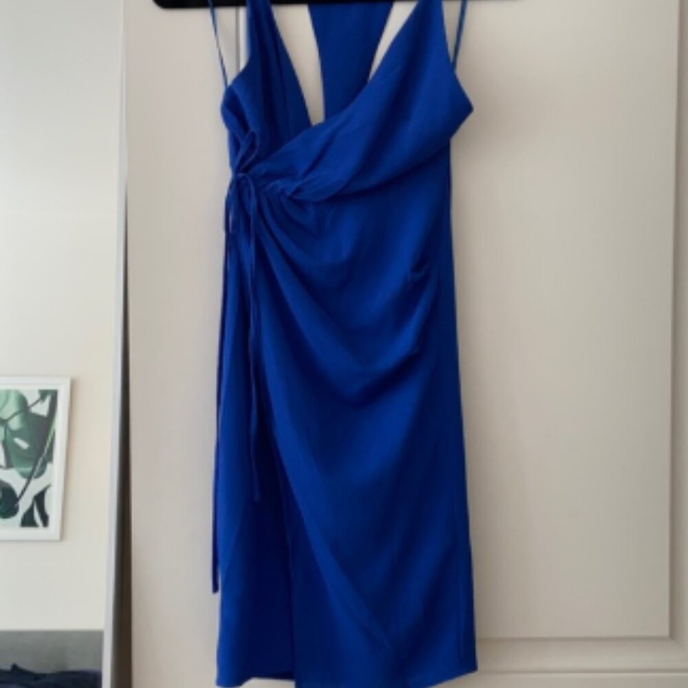 Royal Blue Wrap Dress from Peppermayo
